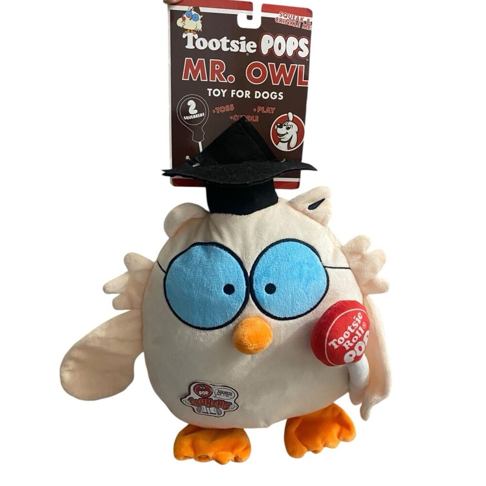 Extra Large/ Giant Dog Squeaky Toy MR.OWL ( Tottdie Roll Pops )